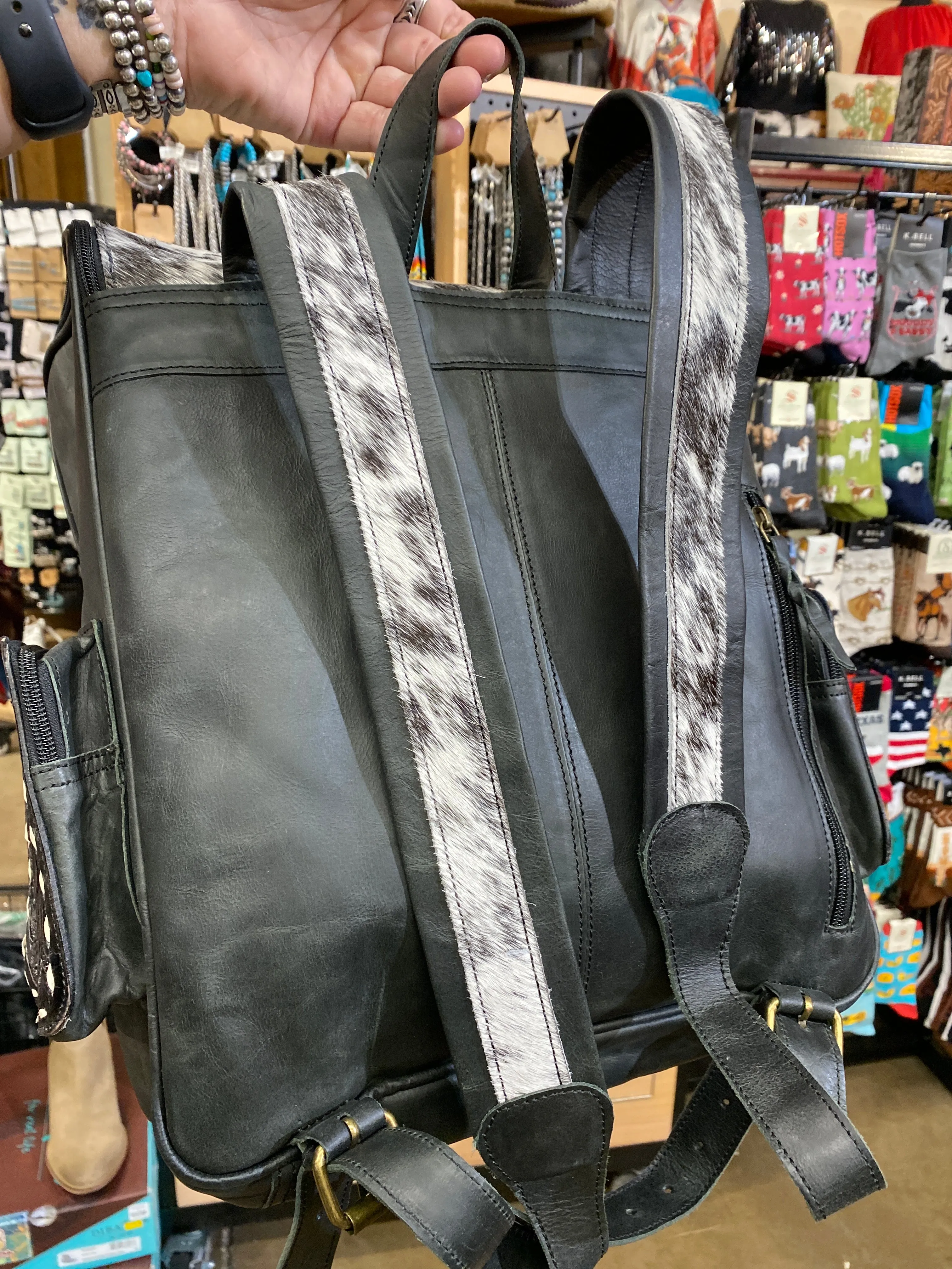 Suede Leather Backpack