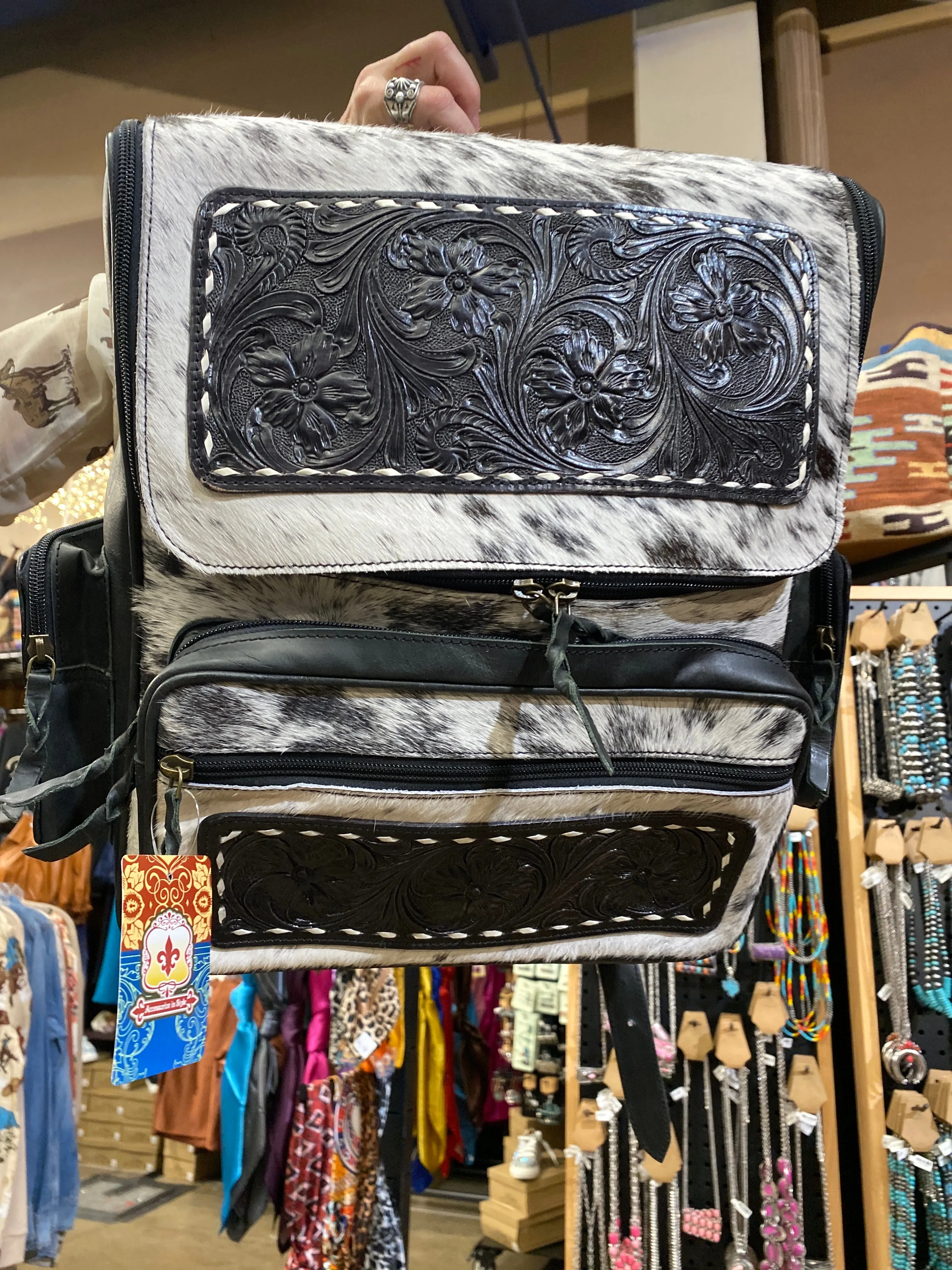 Suede Leather Backpack