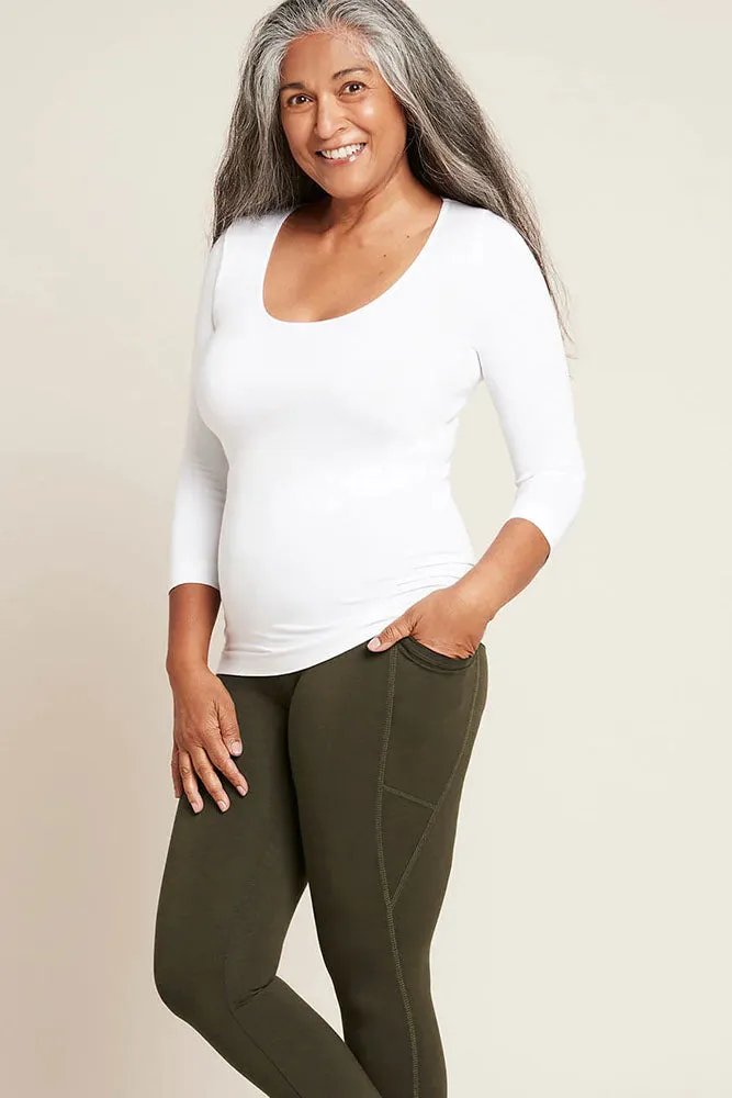 Sustainable 3/4 Sleeve Crew Neck