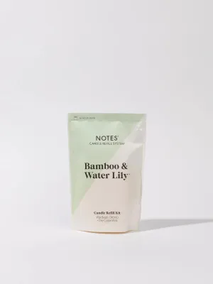 Sustainable Candle Refill Kit - NOTES Bamboo & Waterlilly