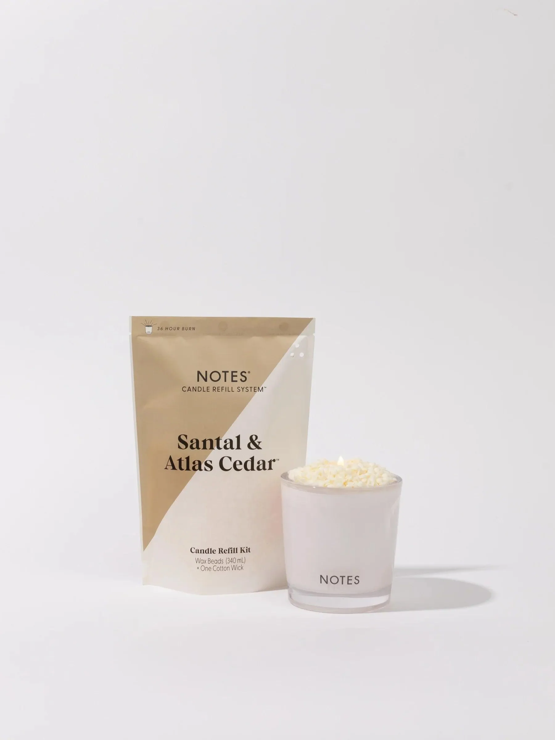 Sustainable Candle Refill Kit - NOTES Santal & Atlas Cedar