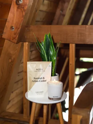 Sustainable Candle Refill Kit - NOTES Santal & Atlas Cedar