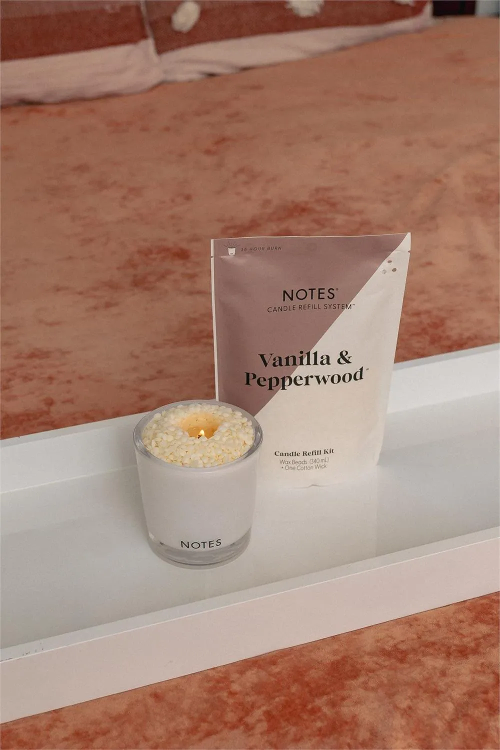 Sustainable Candle Refill Kit - NOTES Vanilla & Pepperwood