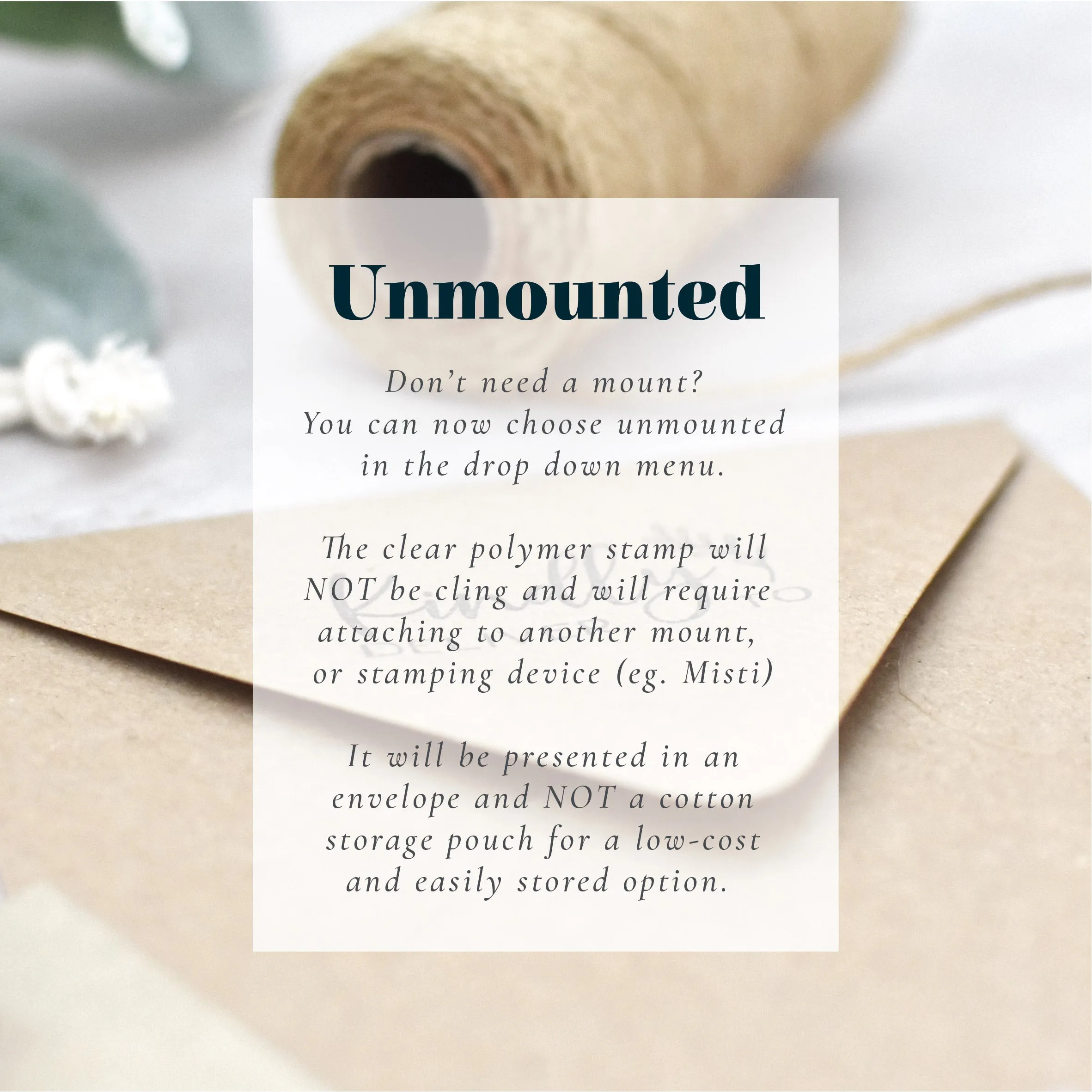 Sustainable Packaging Rubber Stamp