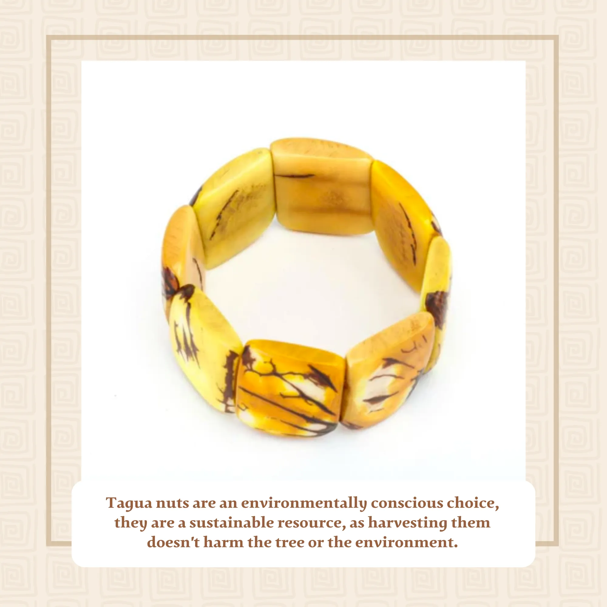 Sustainable Yellow Tagua Nut Bracelet