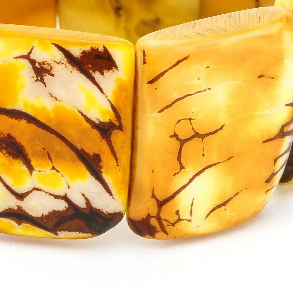Sustainable Yellow Tagua Nut Bracelet