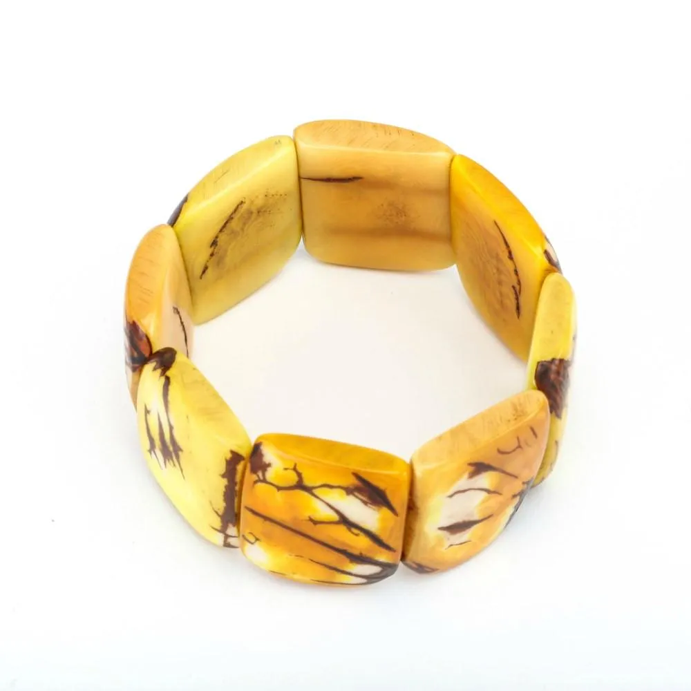 Sustainable Yellow Tagua Nut Bracelet
