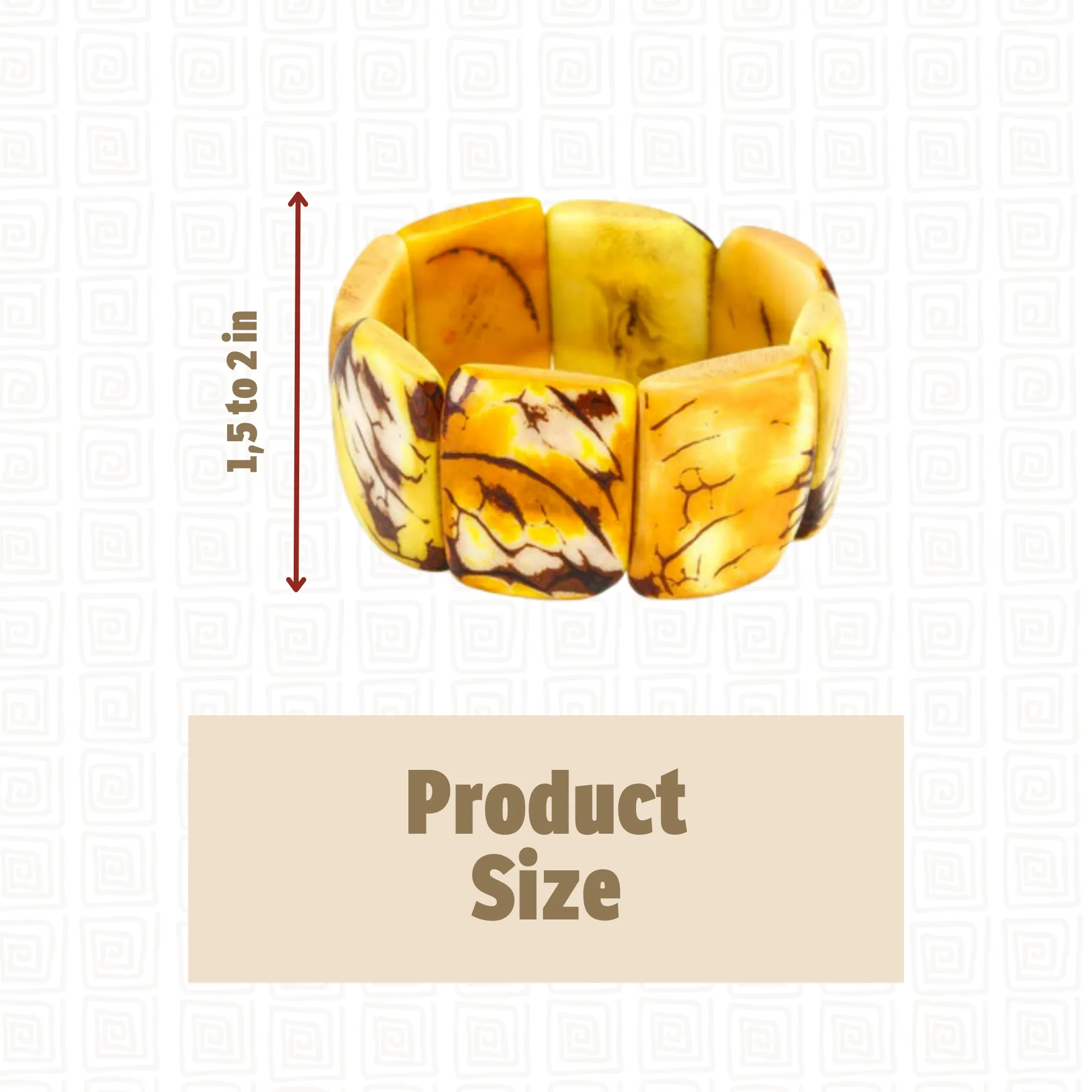 Sustainable Yellow Tagua Nut Bracelet