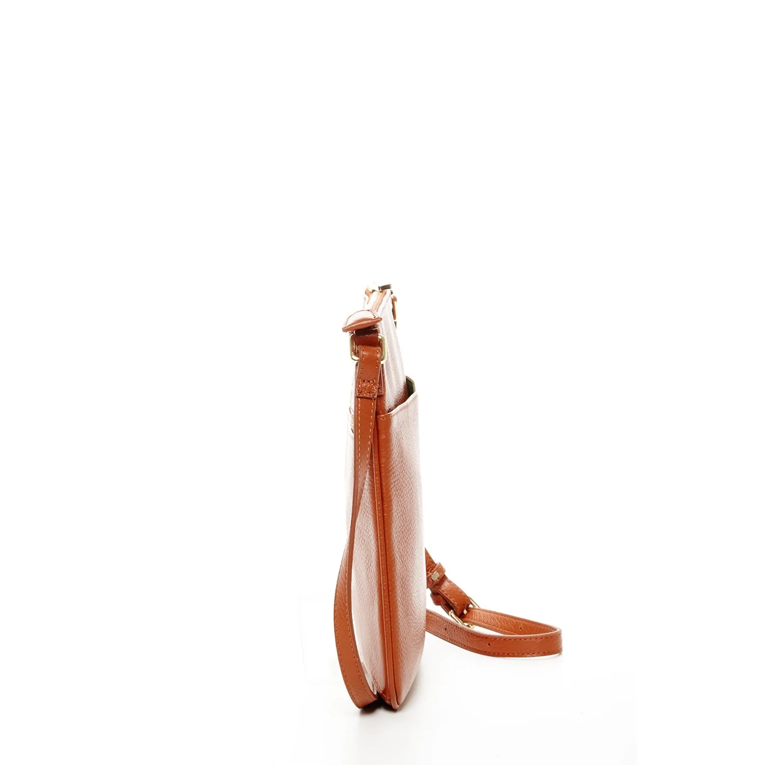 SUSU Brown Leather Crossbody Bag