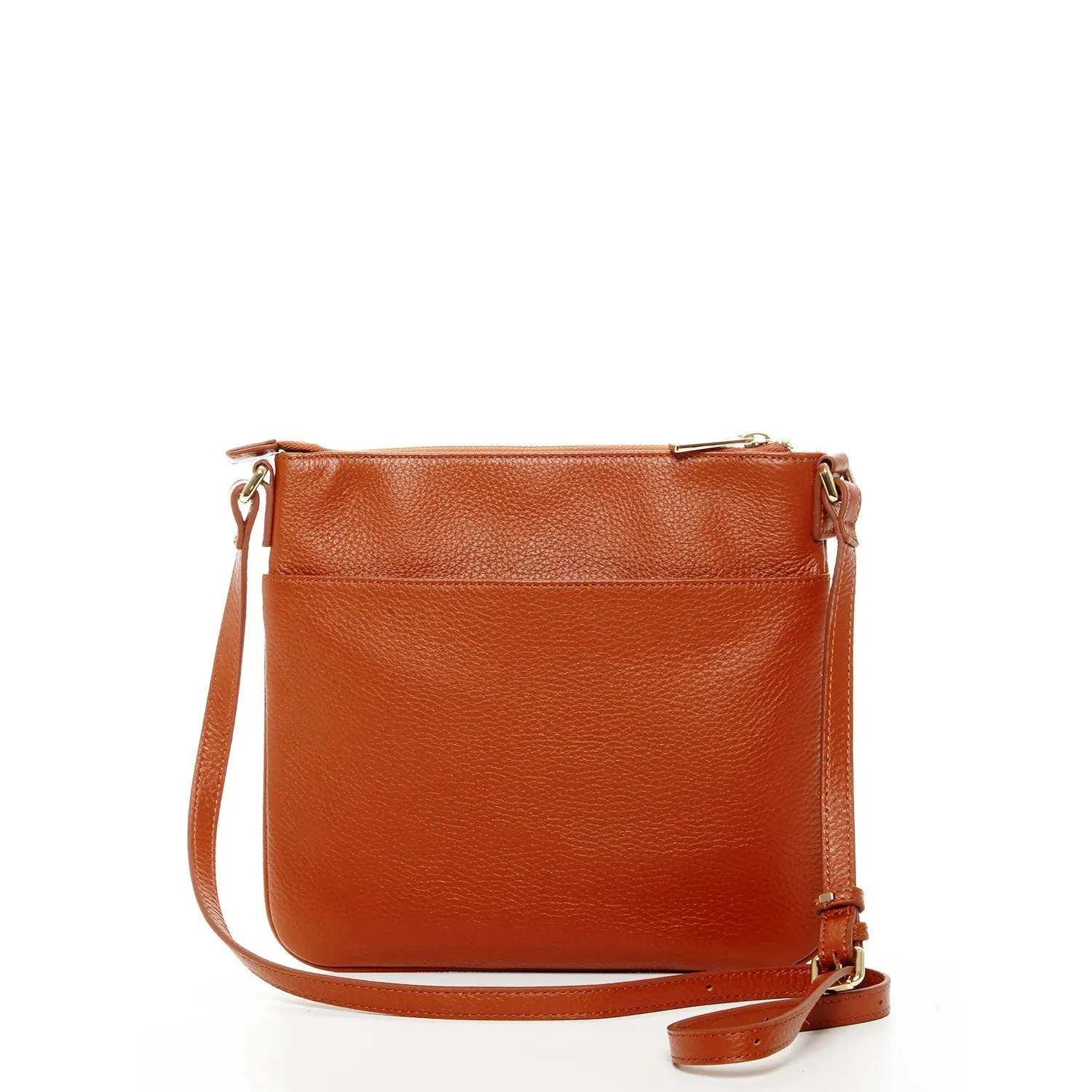 SUSU Brown Leather Crossbody Bag