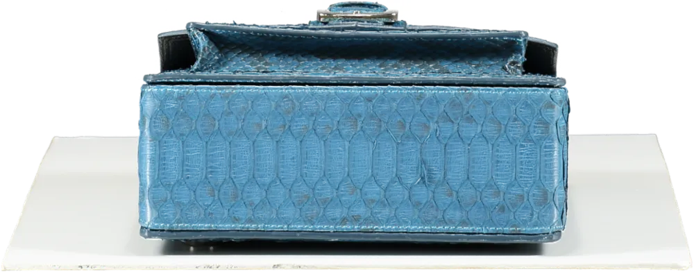 S'uvimal Blue Python Skin backpack /Crossbody Bag