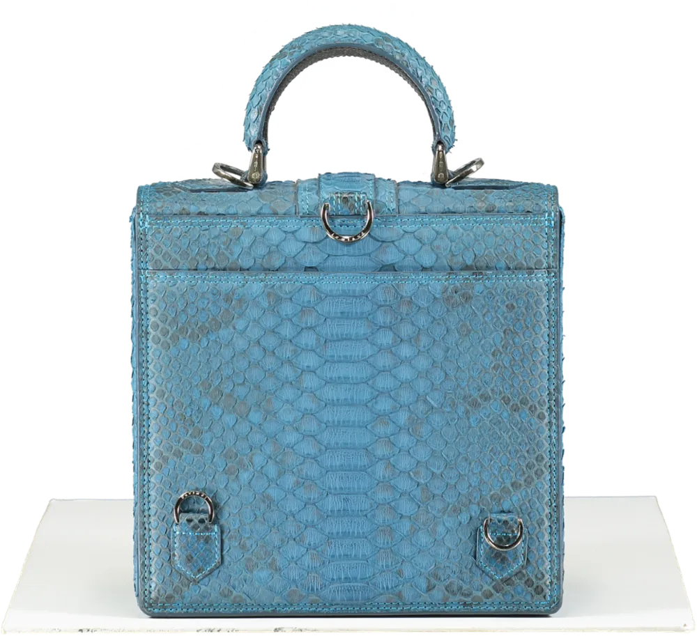 S'uvimal Blue Python Skin backpack /Crossbody Bag