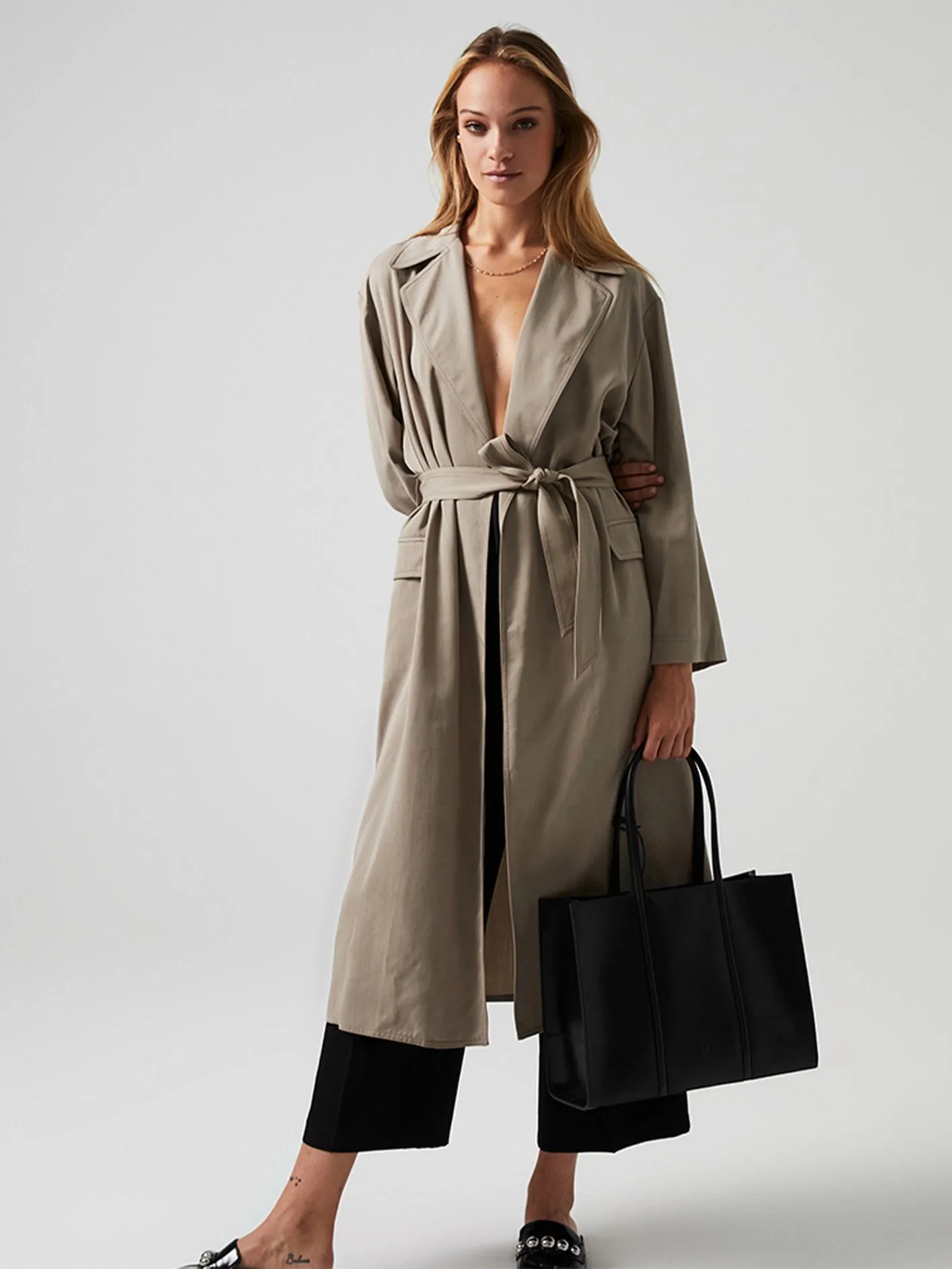 T-Line Tote Çanta - Siyah