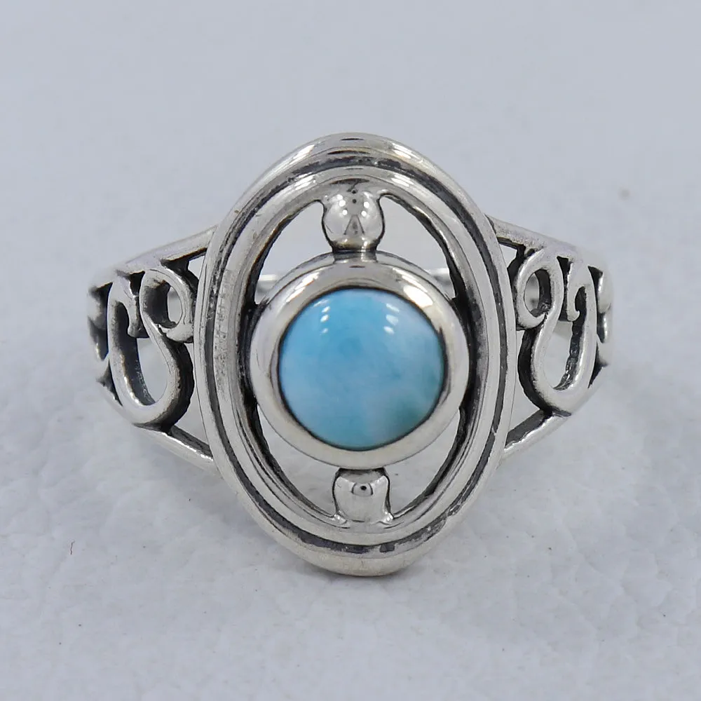 Tanzanite Cabochon Gemstone Designer Silver Ring