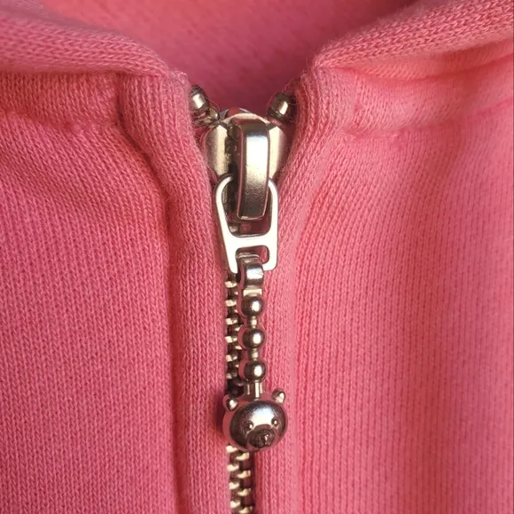 Teddy Fresh Pom-Pom Beaded Drawstrings Zip Hoodie