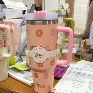 The Darling Effect - Take Me Everywhere Tumbler - darling daisy peach