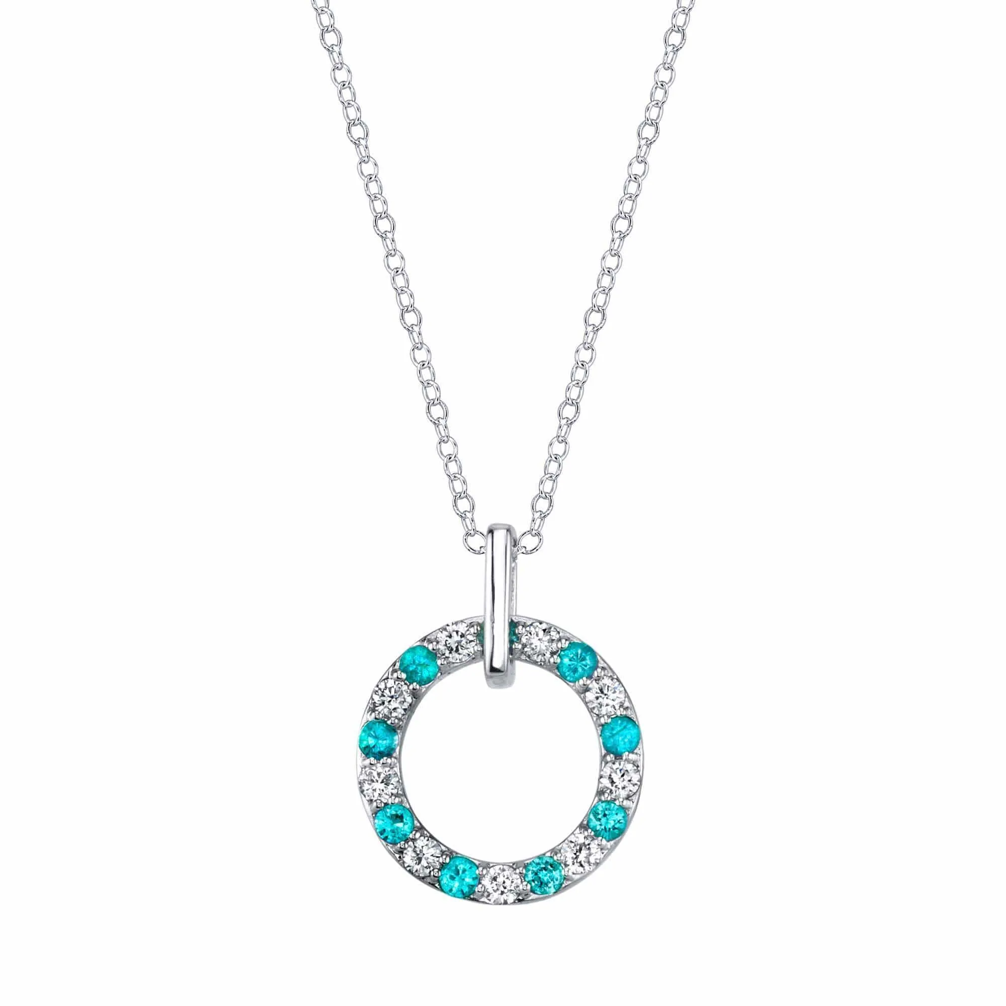 The Ovation - 18K White Gold Natural Paraiba Tourmaline Pendant