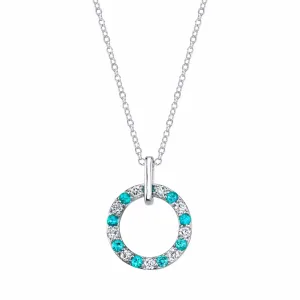 The Ovation - 18K White Gold Natural Paraiba Tourmaline Pendant