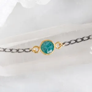 The Simple Emerald Gemstone Bracelet | Sterling Silver