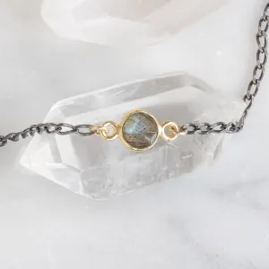 The Simple Labradorite Gemstone Bracelet | Sterling Silver