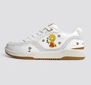 The Simpsons UBA White Leather Lisa Flowers Sneaker Men