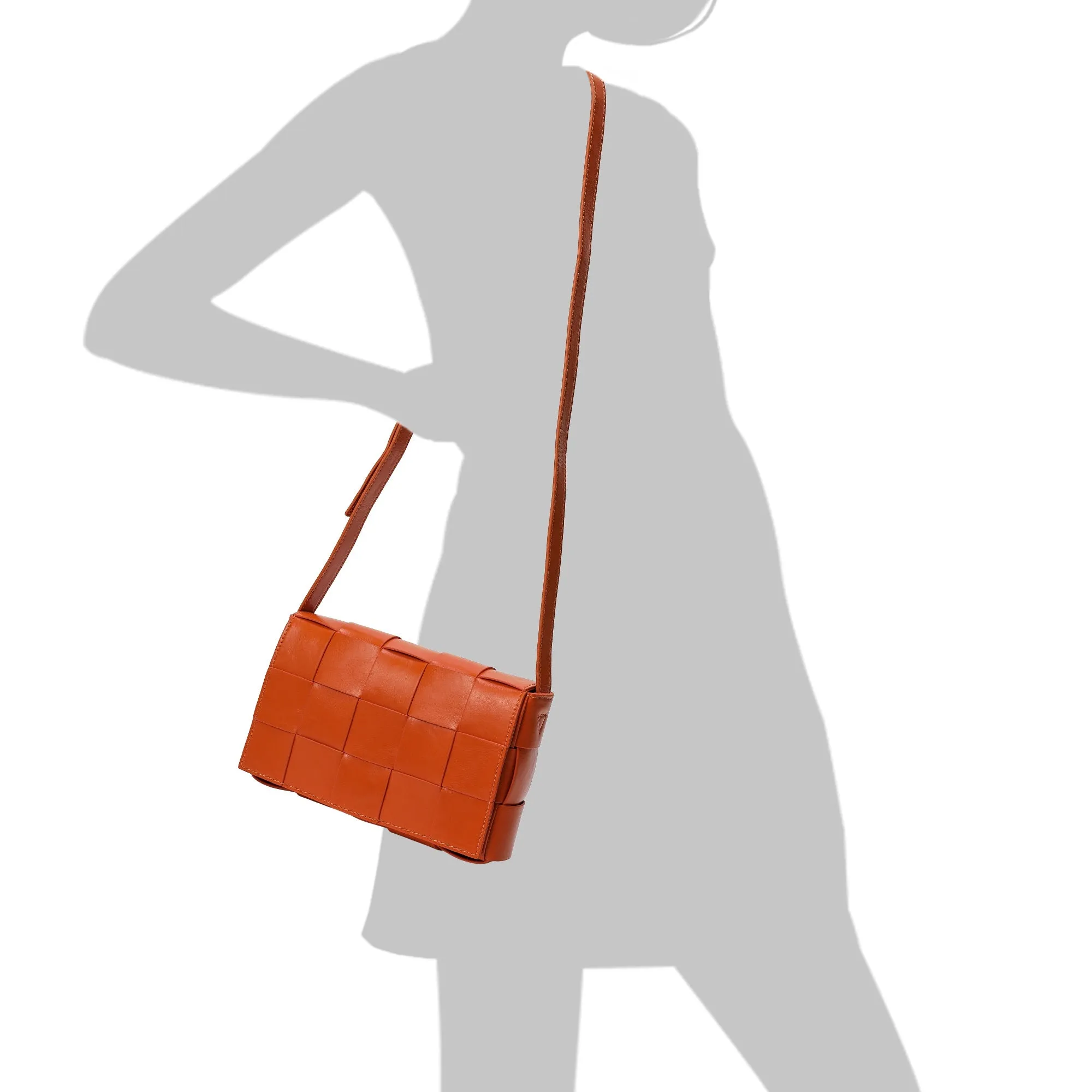 Tiffany & Fred Patent Leather Woven Crossbody