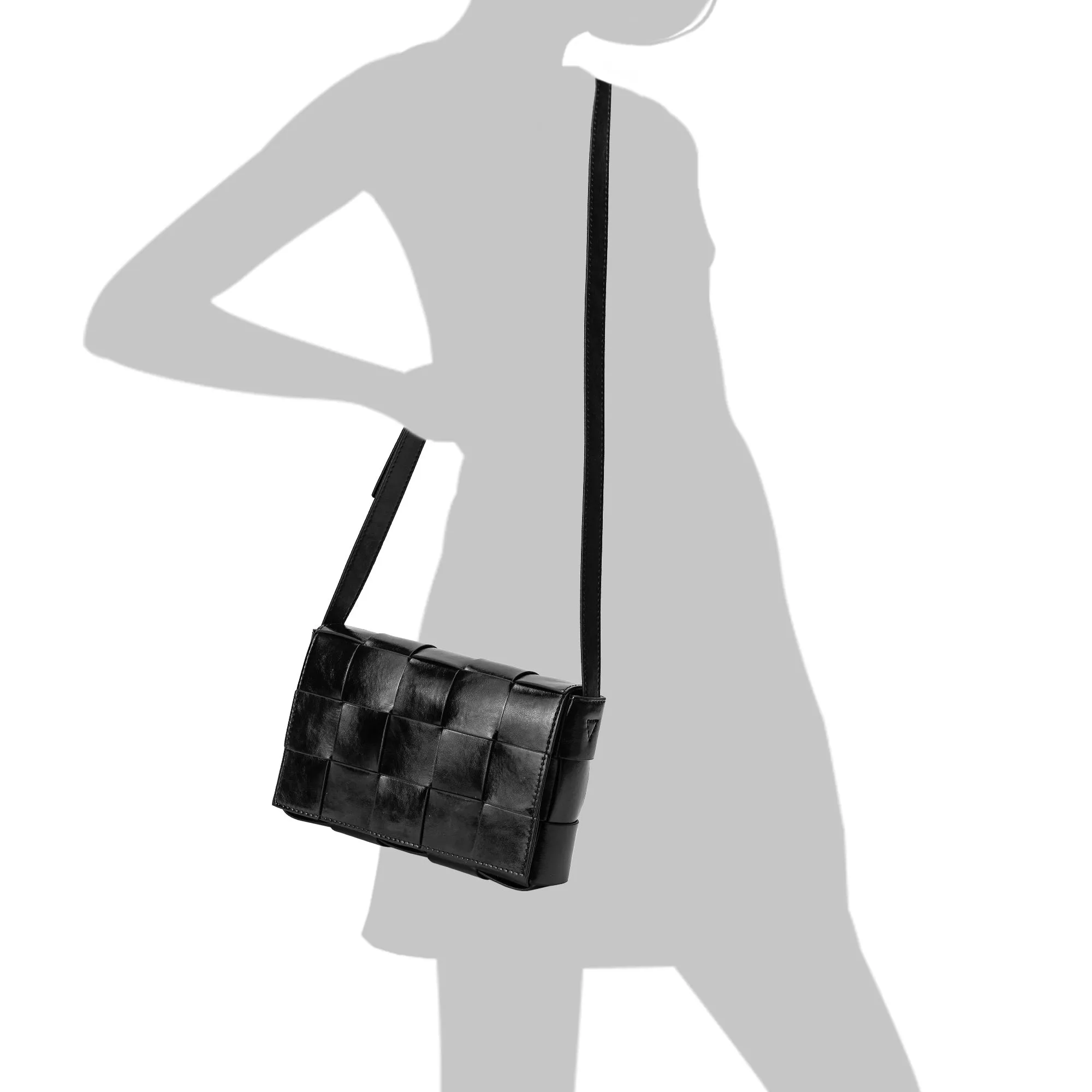 Tiffany & Fred Patent Leather Woven Crossbody