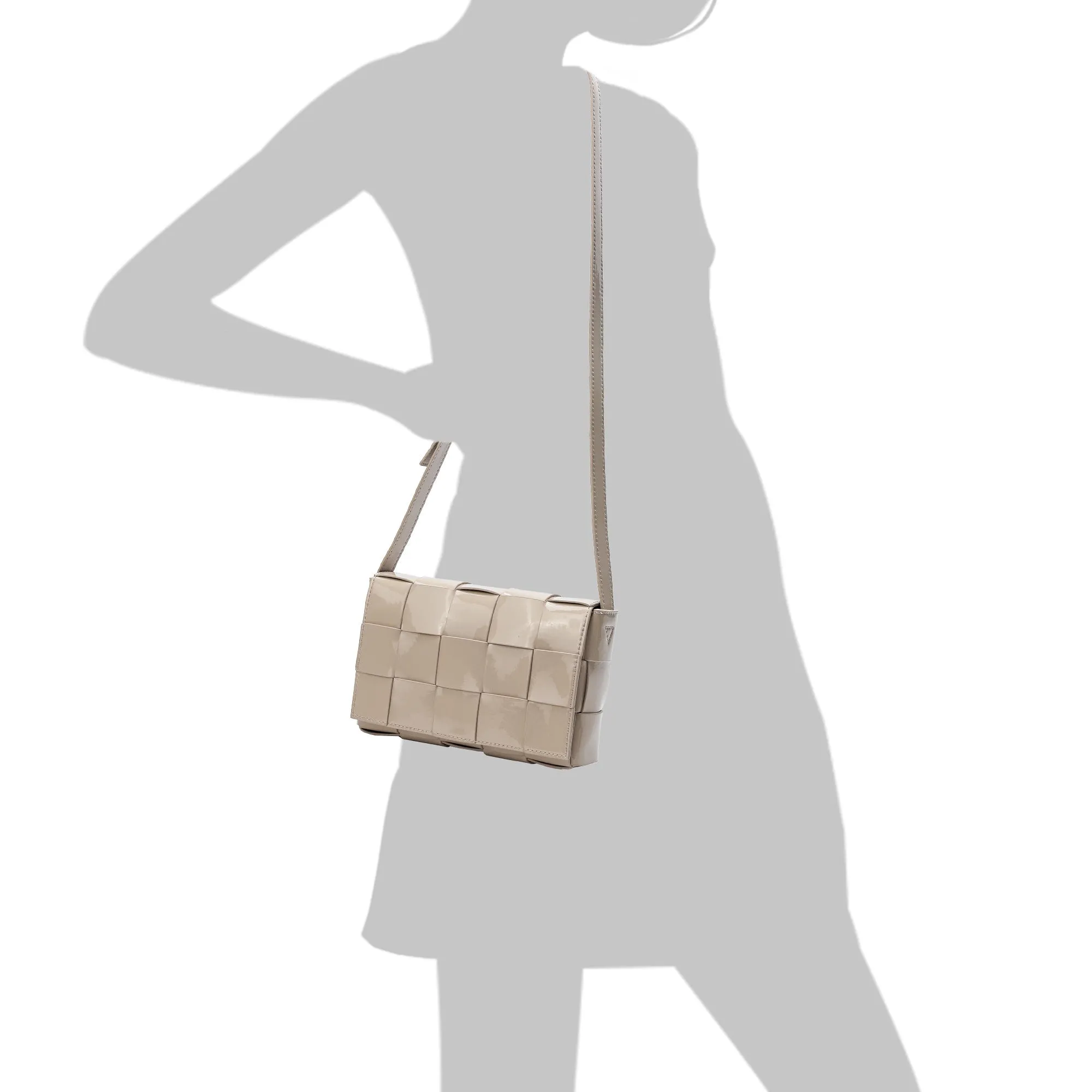 Tiffany & Fred Patent Leather Woven Crossbody