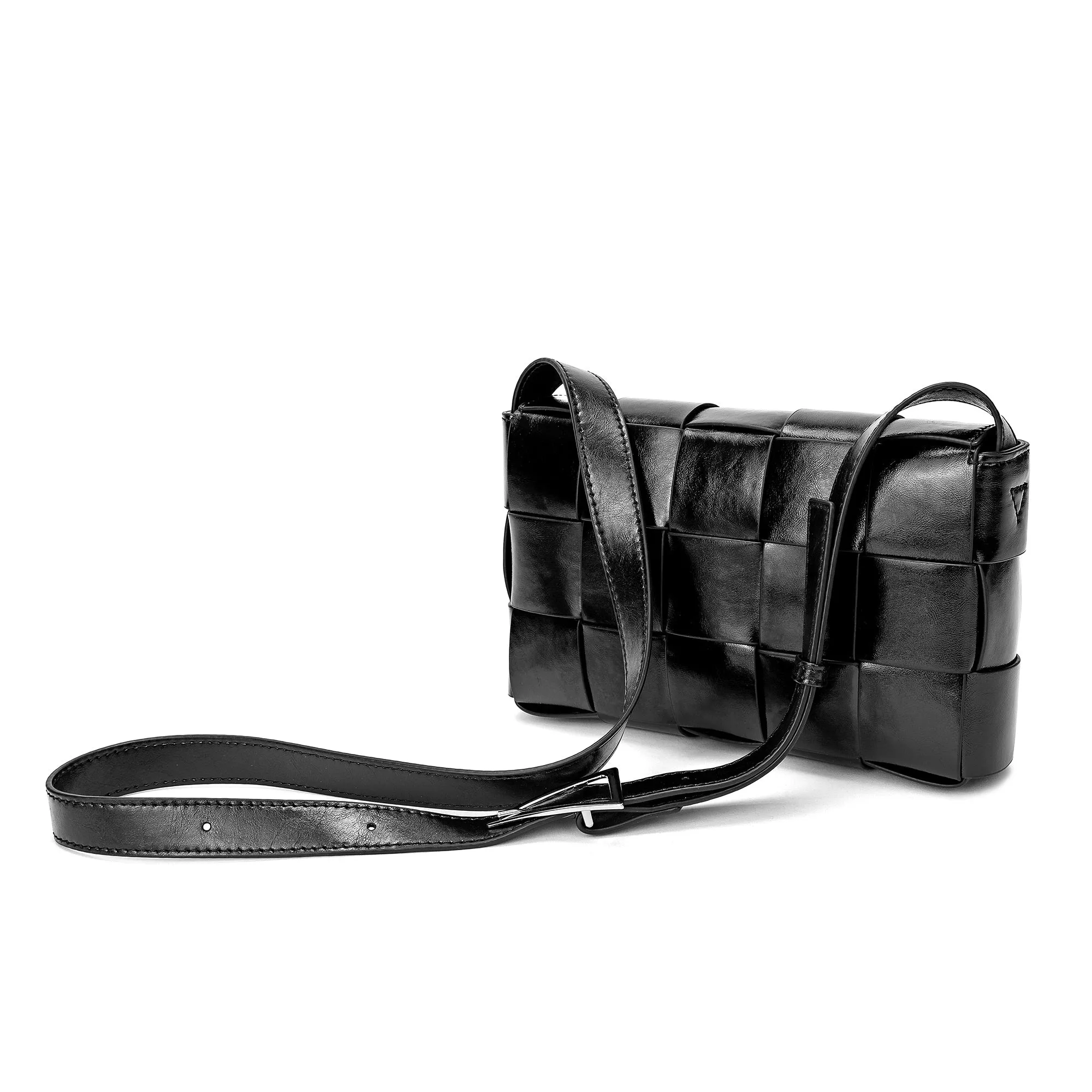 Tiffany & Fred Patent Leather Woven Crossbody