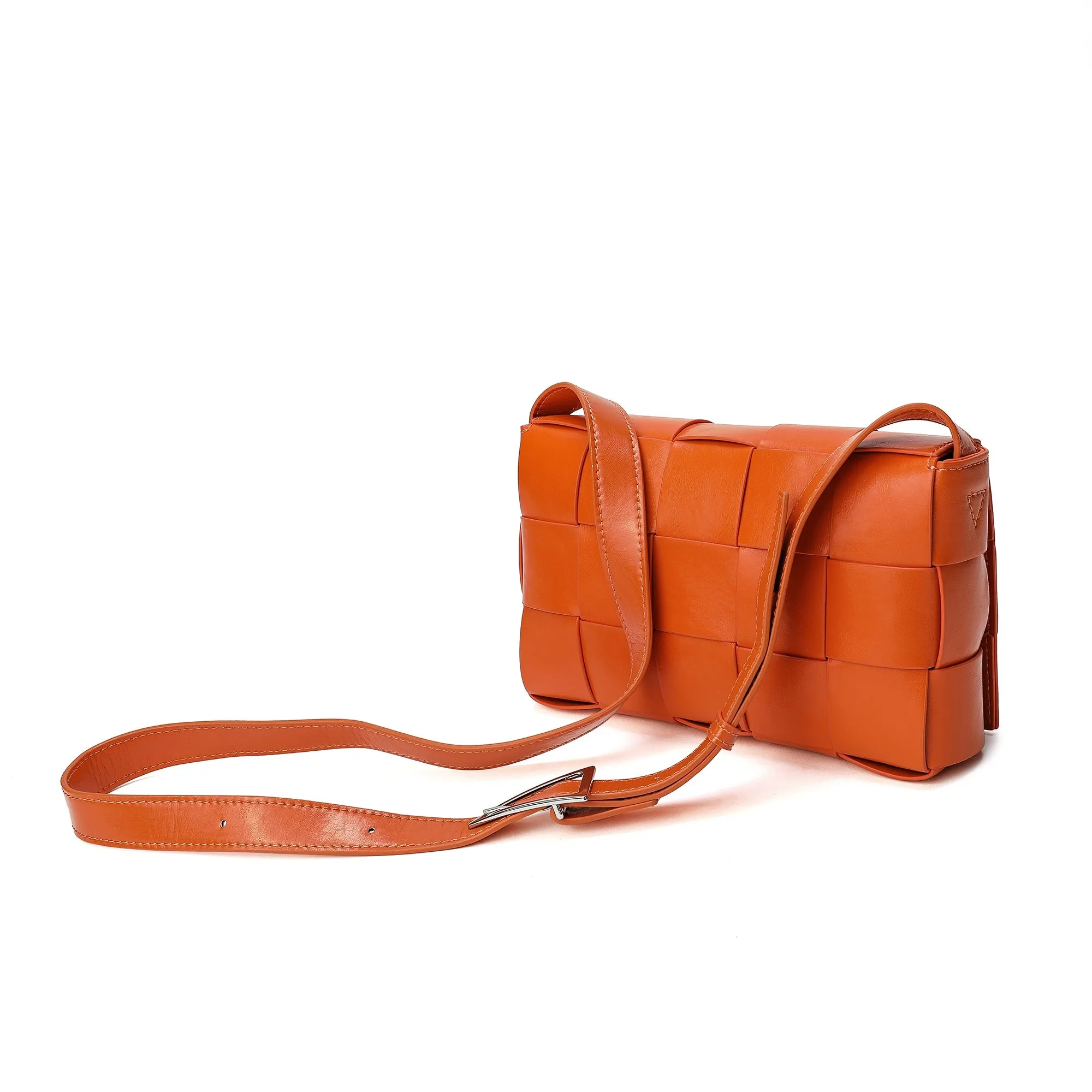 Tiffany & Fred Patent Leather Woven Crossbody