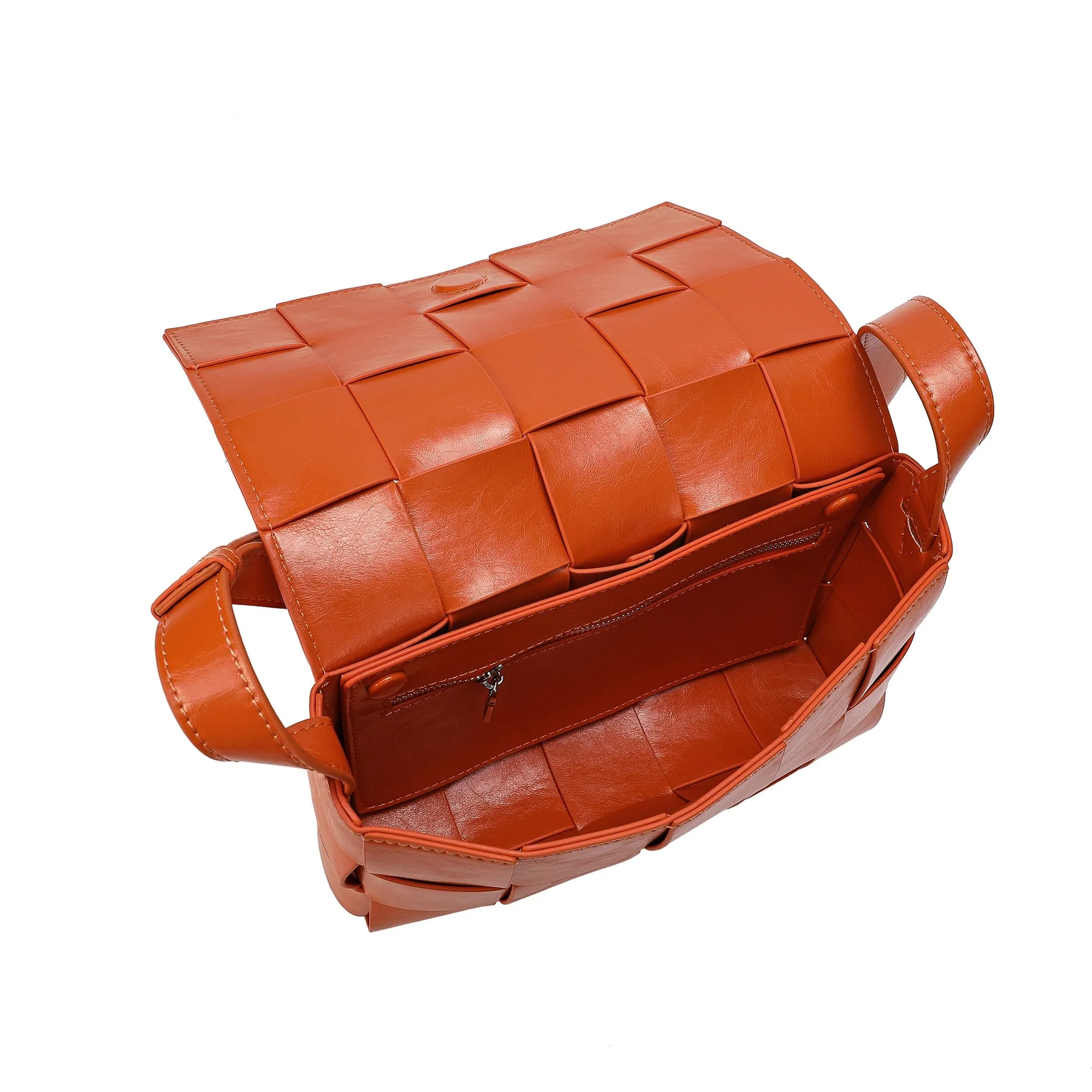 Tiffany & Fred Patent Leather Woven Crossbody