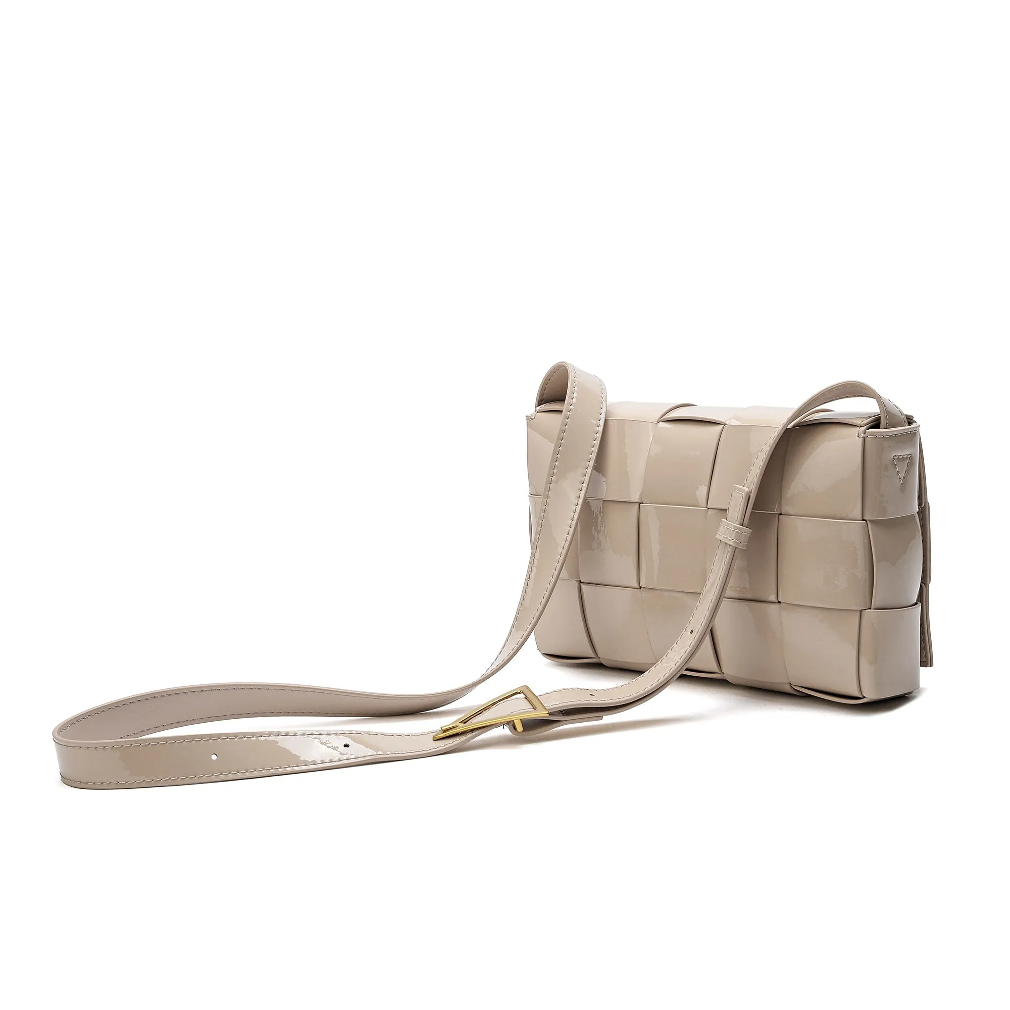 Tiffany & Fred Patent Leather Woven Crossbody