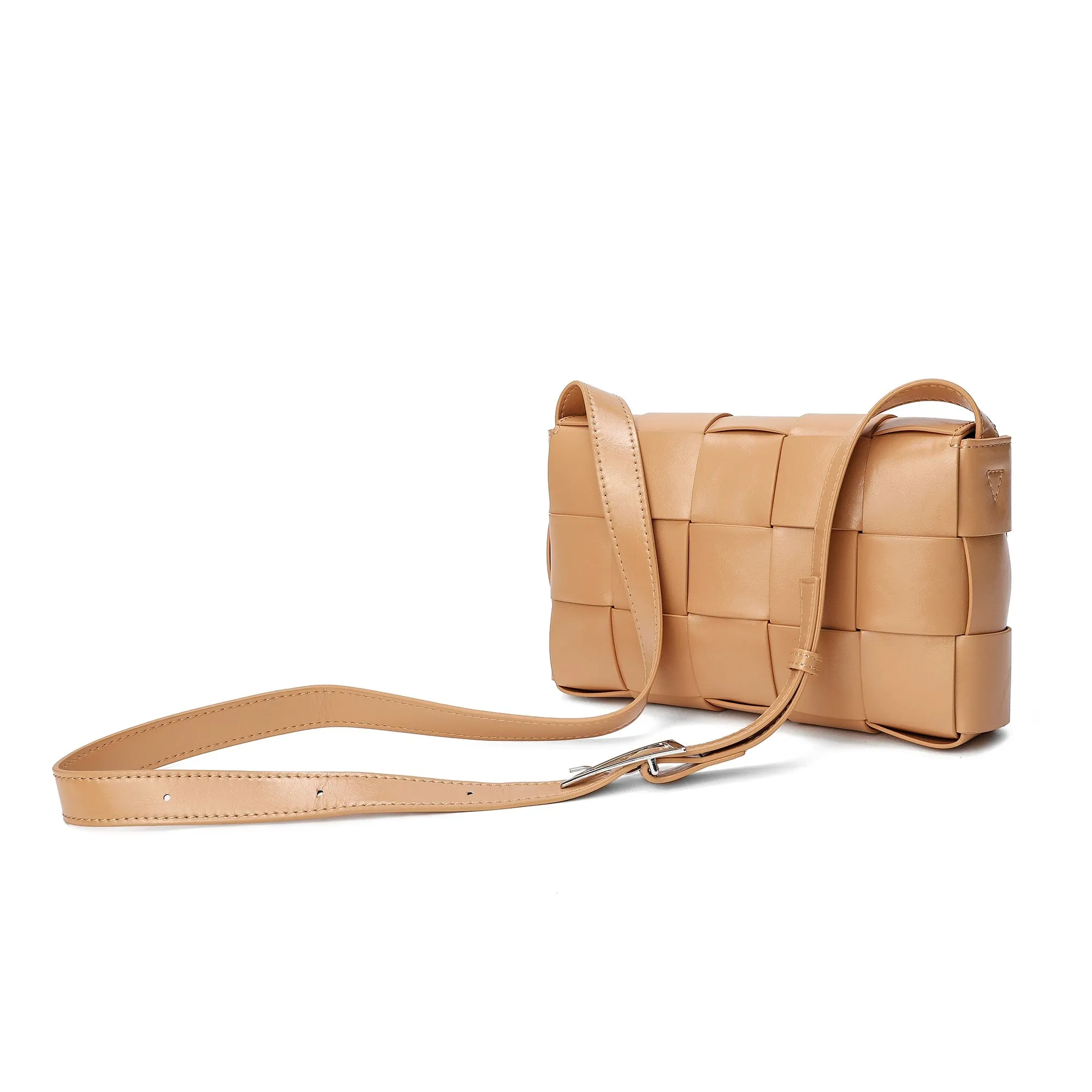 Tiffany & Fred Patent Leather Woven Crossbody