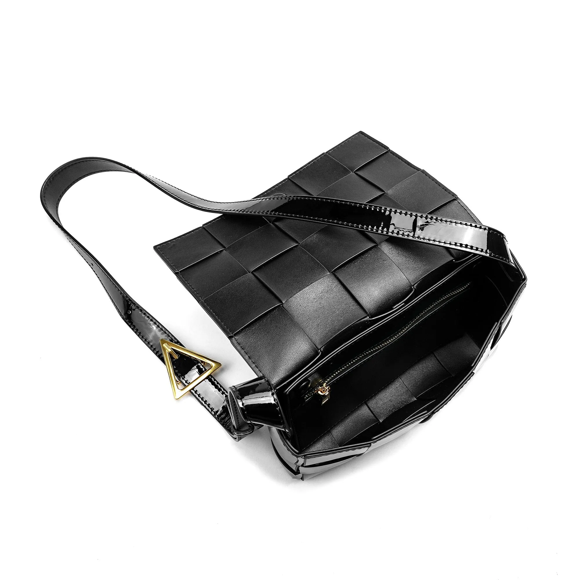 Tiffany & Fred Patent Leather Woven Crossbody