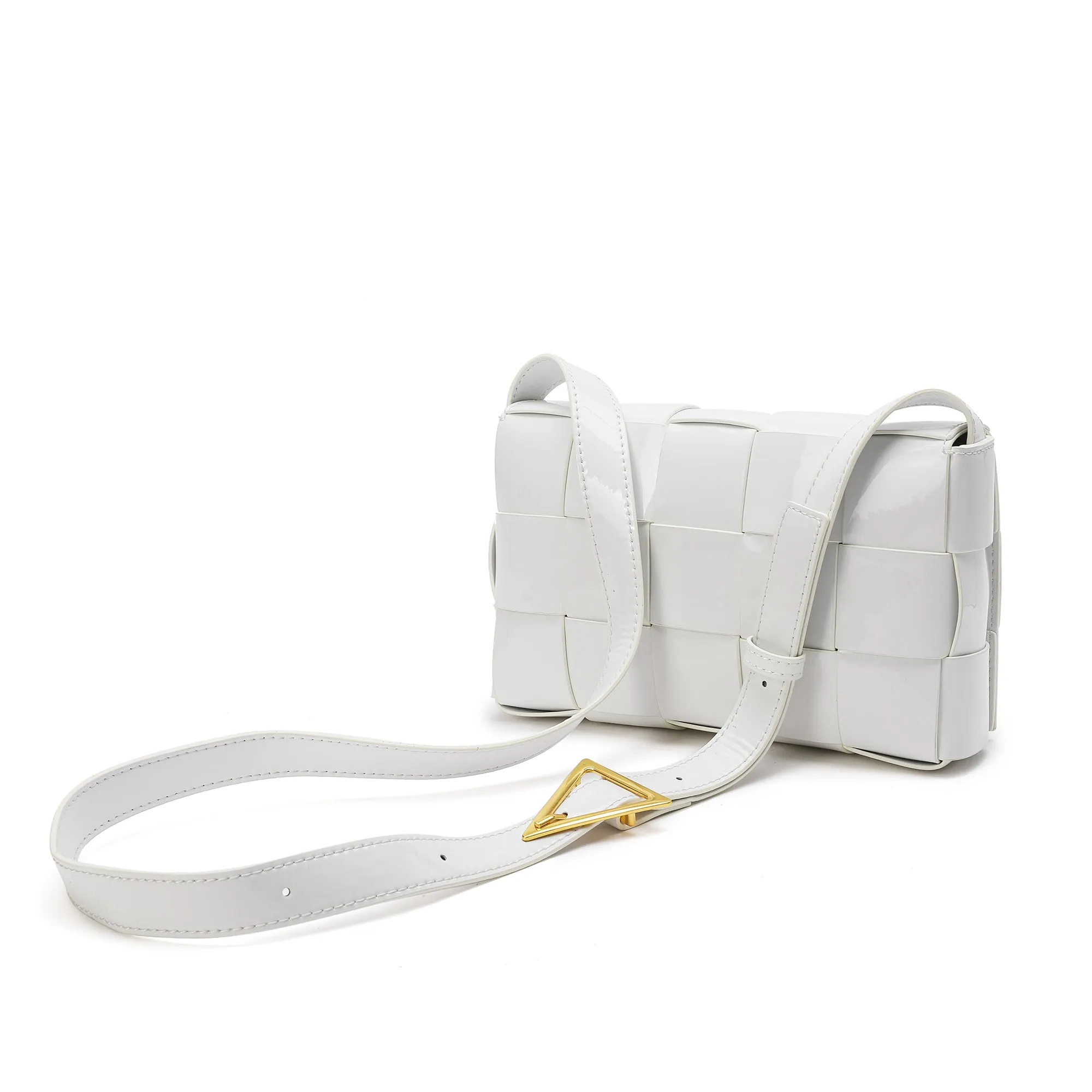Tiffany & Fred Patent Leather Woven Crossbody
