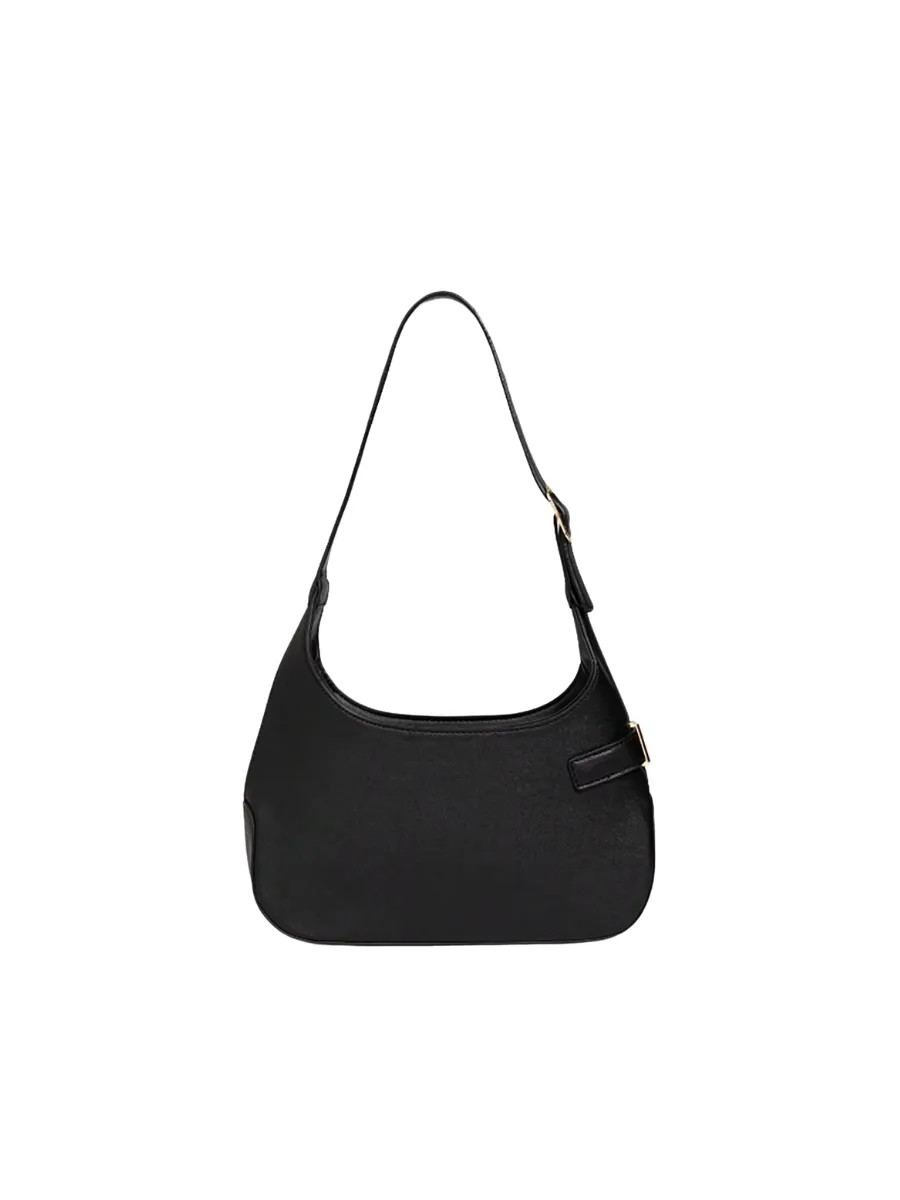 Timeless Black Zipper Shoulder Tote for Women