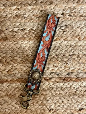 Tooled Leather Keychain