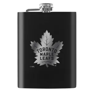 Toronto Maple Leafs Flask | Black Laser-Engraved 8 Oz