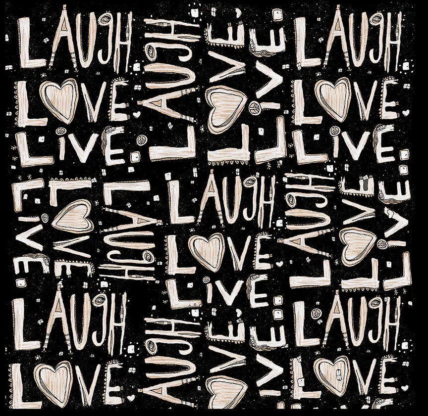 Tote Bag 'Laugh Love Live' black