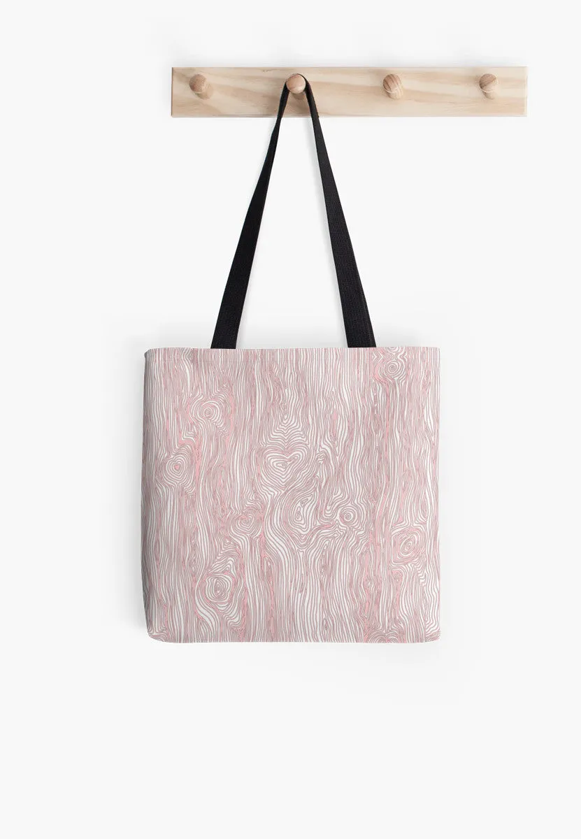 Tote Bag 'Pink Wood Grain'