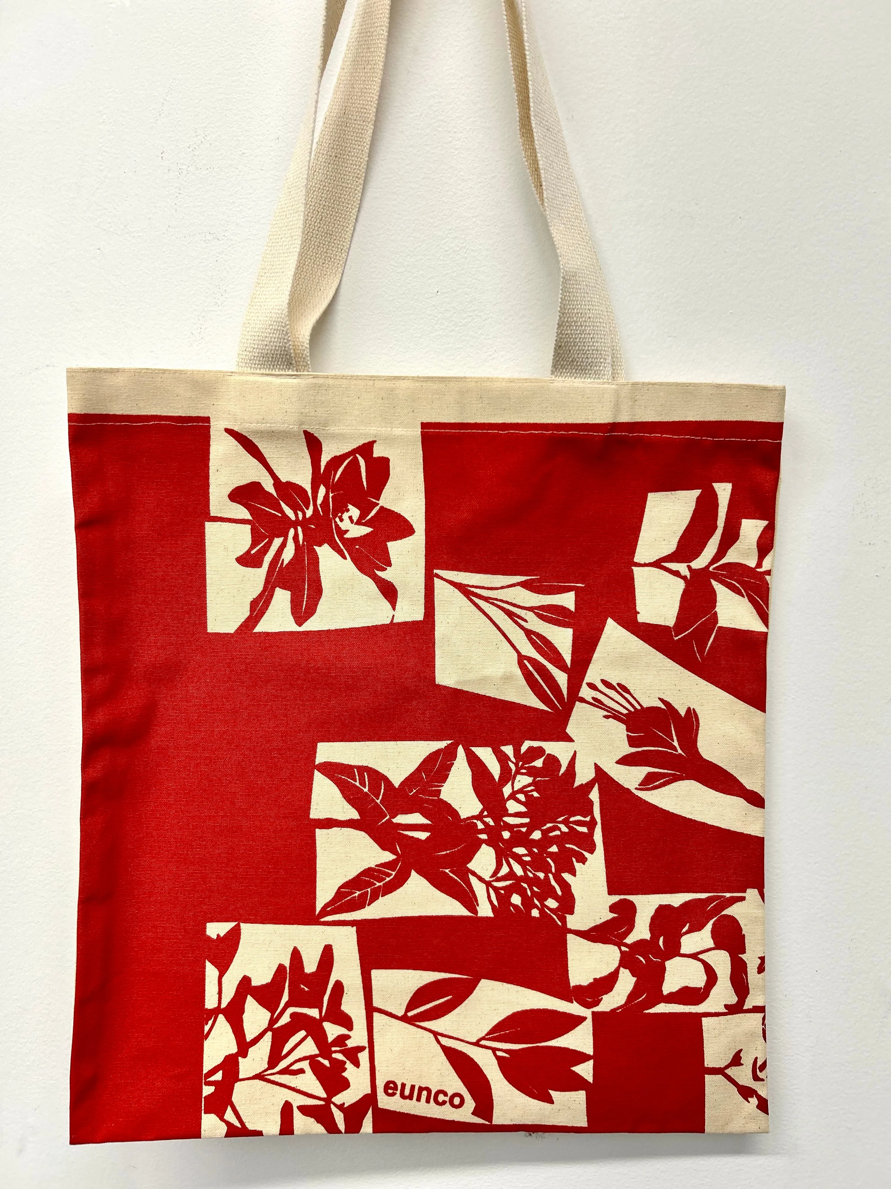 Tote Bag, Red Patttern
