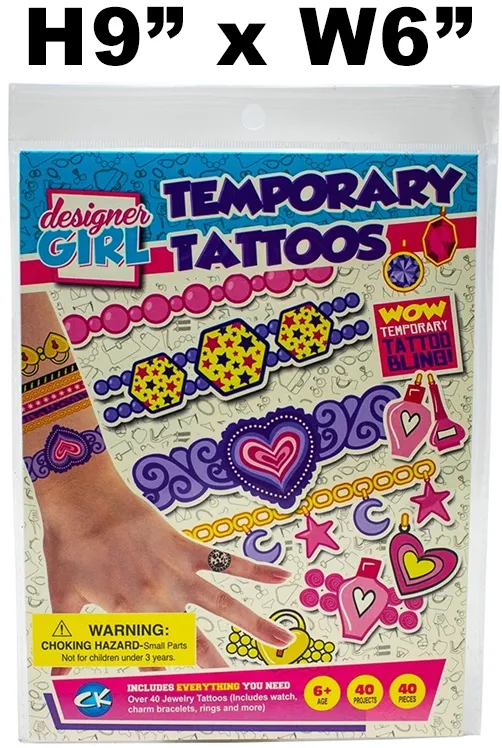 Toys $1.69 - Designer Girl Temporary Tattoos