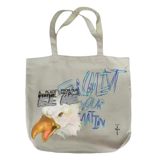 Travis Scott Cactus Jack For Fragment Flames Tote Cream (CJFR-AB14) One Size