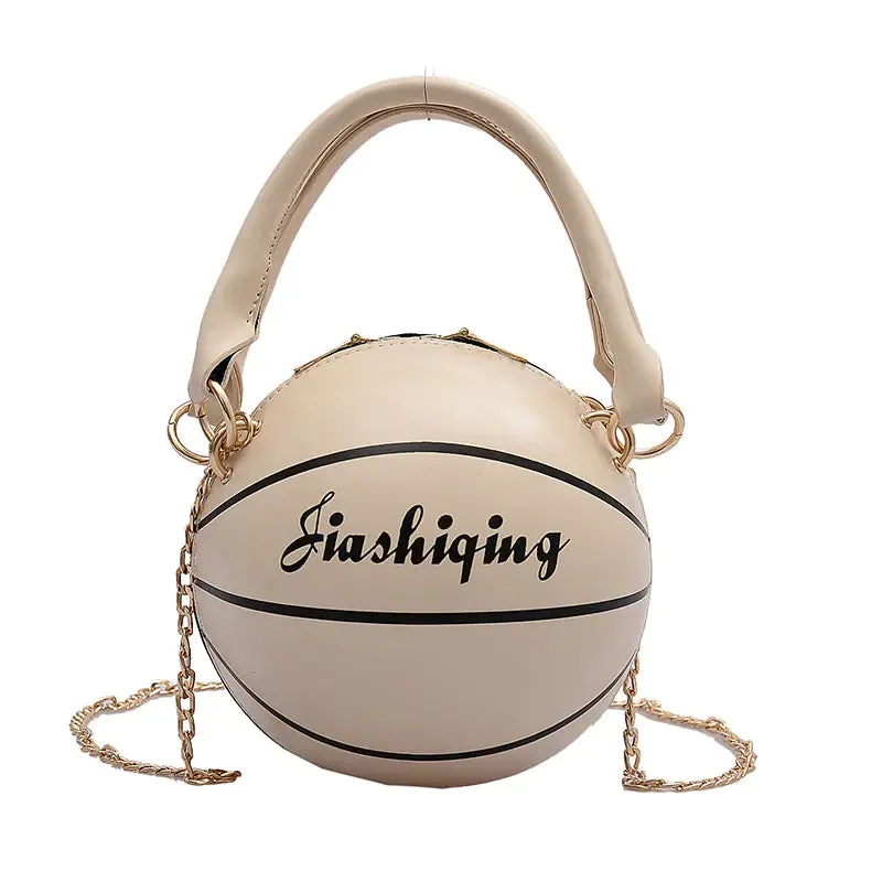 Trendy Pink Round Crossbody Bag with Chain Strap