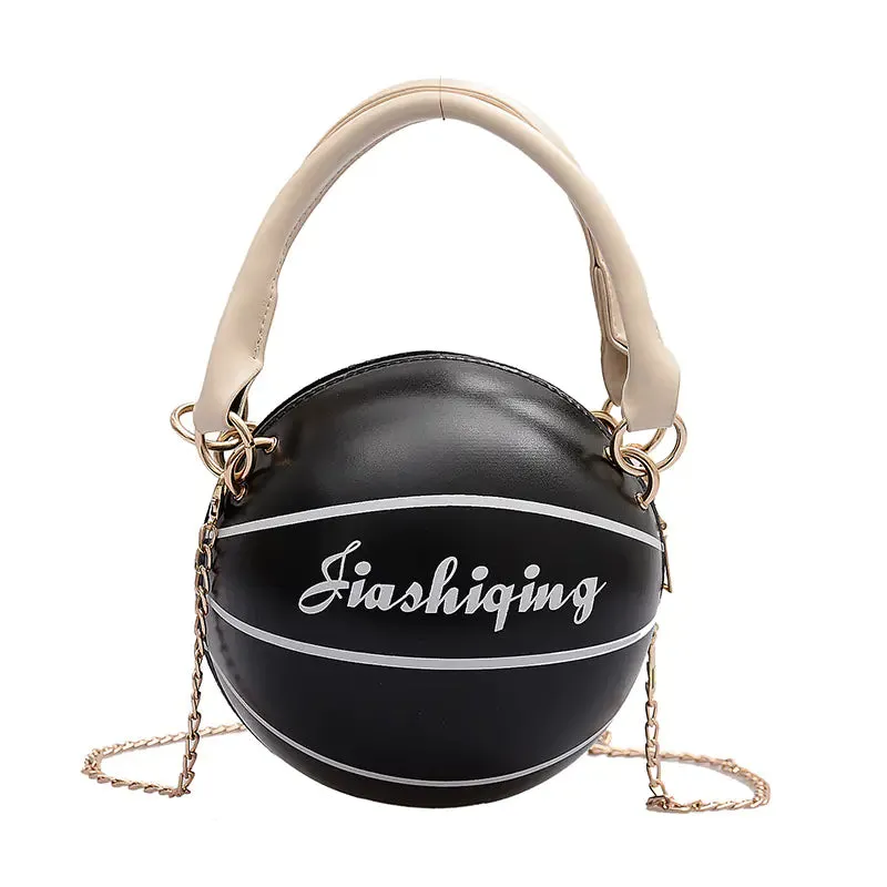 Trendy Pink Round Crossbody Bag with Chain Strap