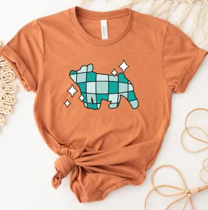 Turquoise Disco Pig T-Shirt (XS-4XL) - Multiple Colors!