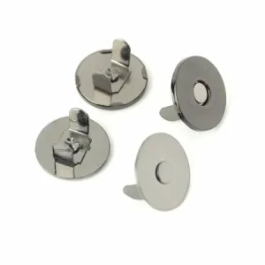Two Magnetic Snaps 3/4" Gunmetal -- Sallie Tomato