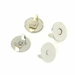 Two Magnetic Snaps 3/4" Nickel-- Sallie Tomato