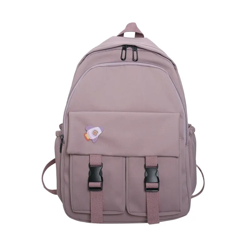 ULZZANG PURE COLOR SIMPLE BACKPACK UB2607