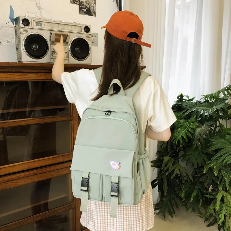 ULZZANG PURE COLOR SIMPLE BACKPACK UB2607